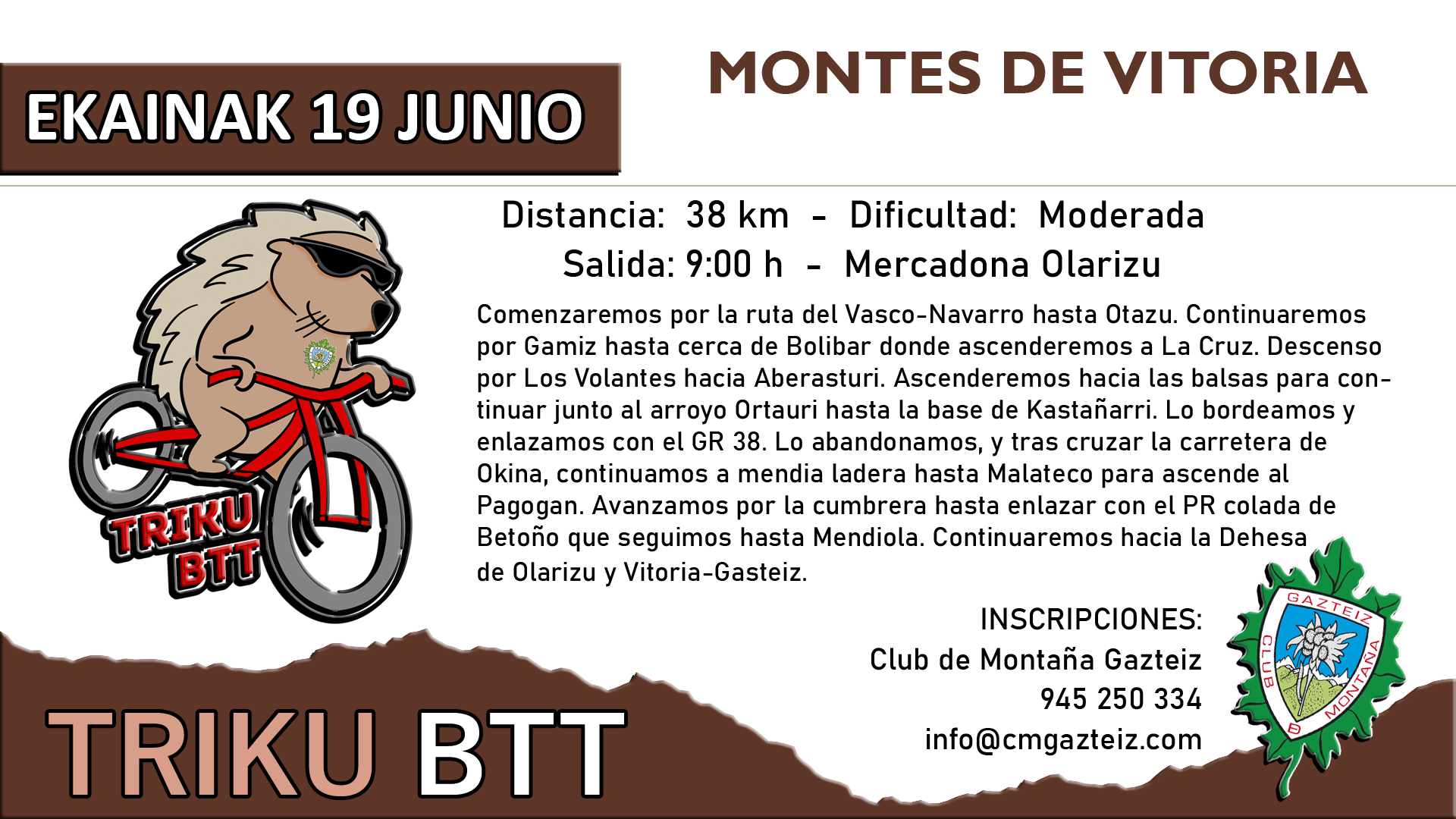 Foto Montes de Vitoria – Otazu – Gamiz – Bolívar – Aberasturi (43 km)